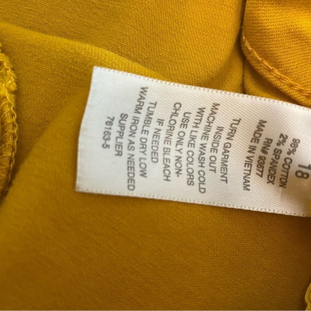 a.n.a. Everyday Jeggings Mustard Yellow stretch size 18 - Picture 3 of 5